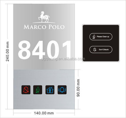 Touch Screen Hotel Doorplate with Do Not Disturb and Make Up Room Sign Electronic Doorplate