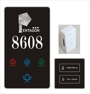Hotel Doorplate Switch with 4 Years Warranty Easy Installation ABS Material Smart Touch DND Panel Switch