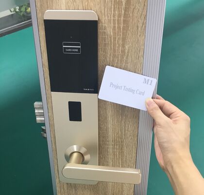 Digital RFID Hotel Card Lock M1 System, Electronic Door Handle Lock, Smart Hotel Door Lock System