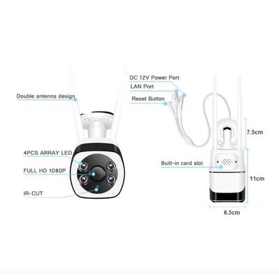 High Quality Outdoor 1080p PTZ Camera Tuya Smart Wifi App IP Waterproof Battery Night Vision CCTV Wifi Security Camera