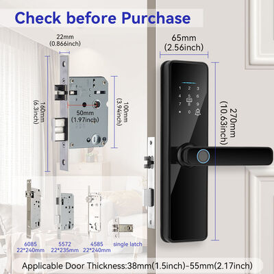Qleung S811 Conveninent Fingerprint Password Card Unlock Smart Home Door Lock Tuya Door lock 