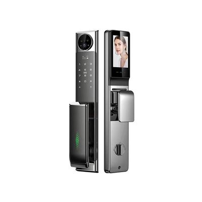 Kahve Altın Tuya Kilit 3D Yüz Kimliği S923MAX Biyometrik Akıllı Kilit