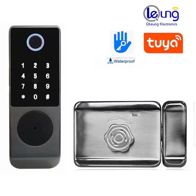 Güvenli Siyah TTLOCK Akıllı Kilit Tuya Parmak izi Dijital Kilit USB Portlu