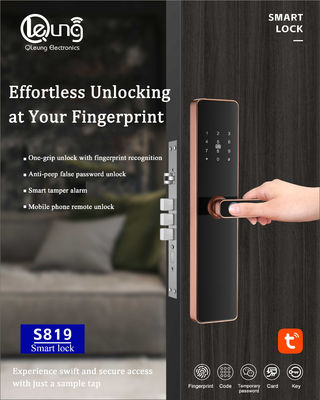 6068 Mortise parmak izi kapı kilidi Tuya TTlock Wifi APP