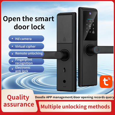 Kamera Akıllı Kapı Kilit 5050 Mortise Parmak izi Şifresi Kilit