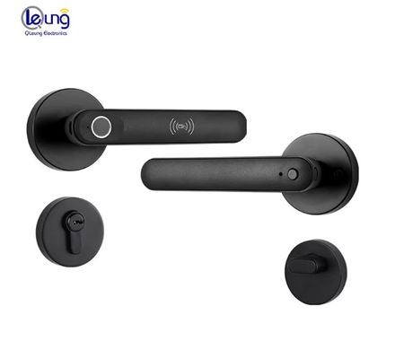 Qleung S607L Klasik Siyah Tuya BLE APP Kapı kilitleri Akıllı Parmak izi anahtarı Daire Ev İçerisi için Akıllı Kapı kilidi
